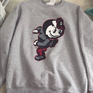 grey ohio state brutus crewneck